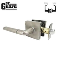 Deguard Contemporary Leverset - Square Rose Square Handle - Bright Satin Nickel - PSG DCLP06-BSN